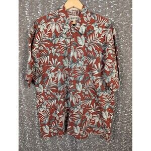 Vintage Campia Moda Hawaiian Tropical Button Up Shirt Short Sleeve Men's Large‎